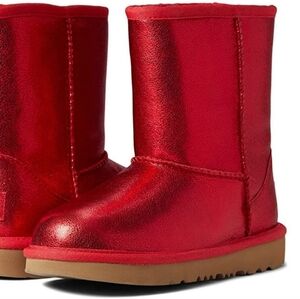 Metallic Red Ugg Girls 11 Boots, NIB